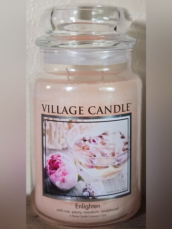 Village Candle Other - Village Candle ENLIGHTEN Large Jar 21.25 oz Spa Scented Candle Discontinued NEW
